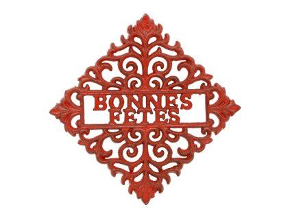 dessous de plat noel rouge 18x18cm fonte 201594 201594 DEB WEB 1