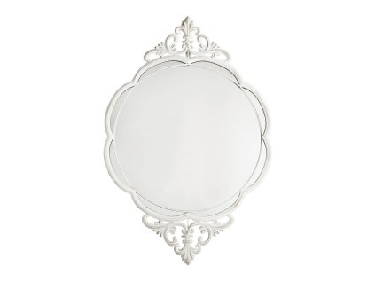 miroir ovale ophelie en metal blanchi