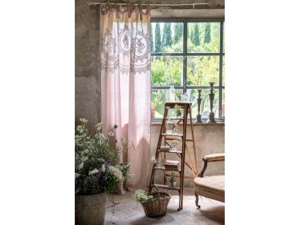 ĽANOVÝ ZÁVES DENTELLE 140*290 ROSE BLANC MARICLO (A36110)