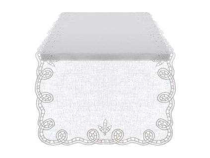 RUNNER RICAMATO 45*140CM BLANC MARICLO (A36122)
