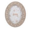 2f1166 photo frame 13x18 cm beige plastic glass oval picture frame