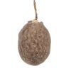 65357 easter pendant egg 7 cm brown fabric decorative pendant (1)