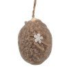 65357 easter pendant egg 7 cm brown fabric decorative pendant