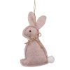 65373 easter pendant rabbit 10 cm pink cotton decorative pendant
