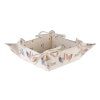 car47 bread basket 35x35x8 cm beige blue cotton chicken and rooster square kitchen gift (1)