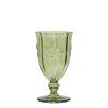 Saint-Émilion vínový pohár s dekorom – Chic Antique, H16/D9 cm, olivový odtieň