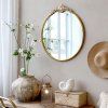 ZLATÉ OKRÚHLE ZRKADLO *60CM CHIC ANTIQUE (22038813)