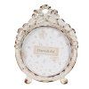 photo frame o 6 cm white metal picture frame