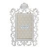 cadre photo rectangulaire eclat d antan en metal blanchi