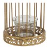 golden metal birdcage candle holder 12 x 12 x 21 cm (1)