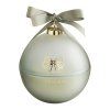 bougie parfumee boule de noel rubans de fete 210g sapin dore