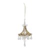 decoration lustre a pampilles en verre dore