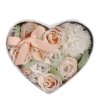 boite coeur bouquet parterre de fleurs de savon nude et blanches parfum rose